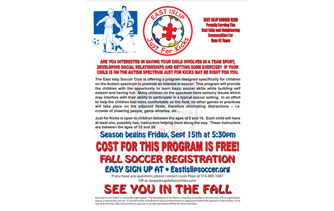 Just for Kicks Registration