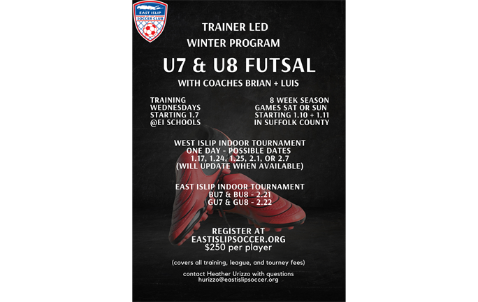 U7-U8 Futsal Training and League